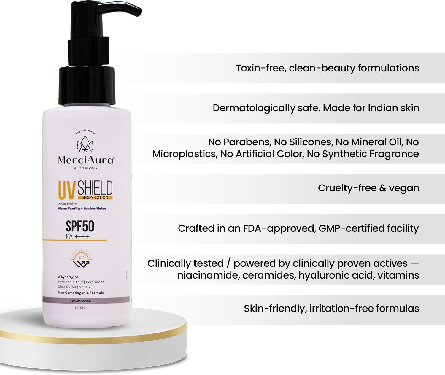 UV Shield Body Lotion SPF 50 PA++++ (Pack of 1)