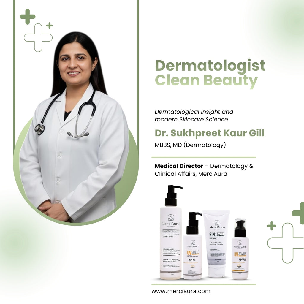 Merciaura Clear Skin Duo  6-in-1 Expert Face Wash (100 ml) + UV Armor Sunscreen SPF 50 PA++++ (100 ml)