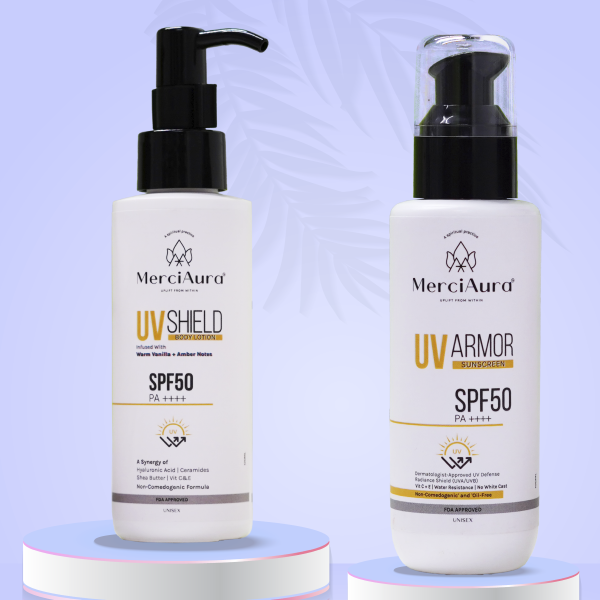 UV Shield Body Lotion SPF 50 PA++++ & UV Armor Sunscreen SPF 50 PA++++
